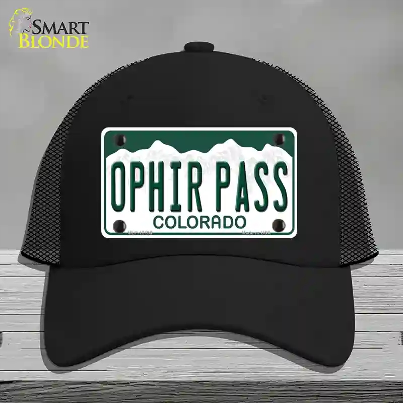 HAT01-MLP-12155 Ophir Pass Colorado Novelty License Plate Hat, Mesh - Black