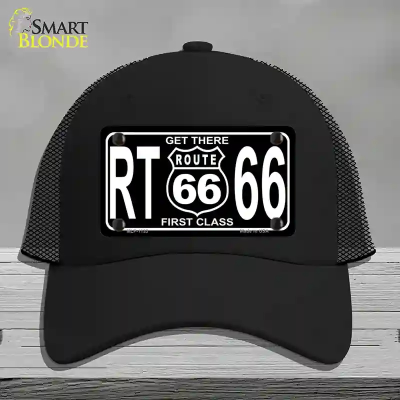 HAT01-MLP-1133 Get There 1st Class Novelty License Plate Hat, Mesh - Black