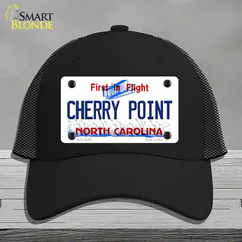 HAT01-MLP-12293 North Carolina Cherry Point Novelty License Plate Hat, Mesh - Black