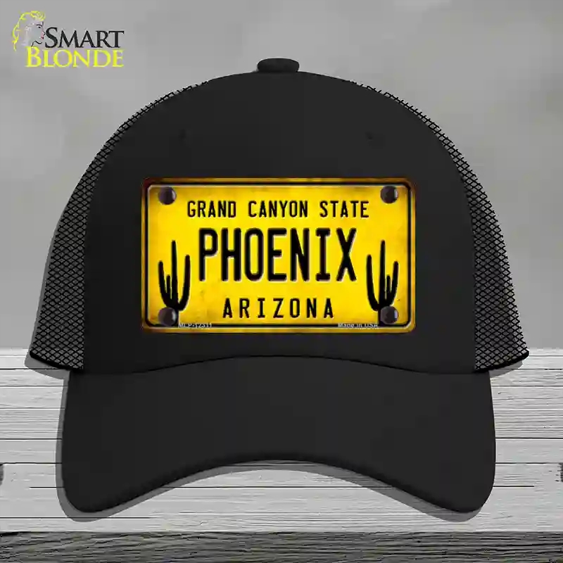 HAT01-MLP-12311 Arizona Phoenix Novelty License Plate Hat, Mesh - Black