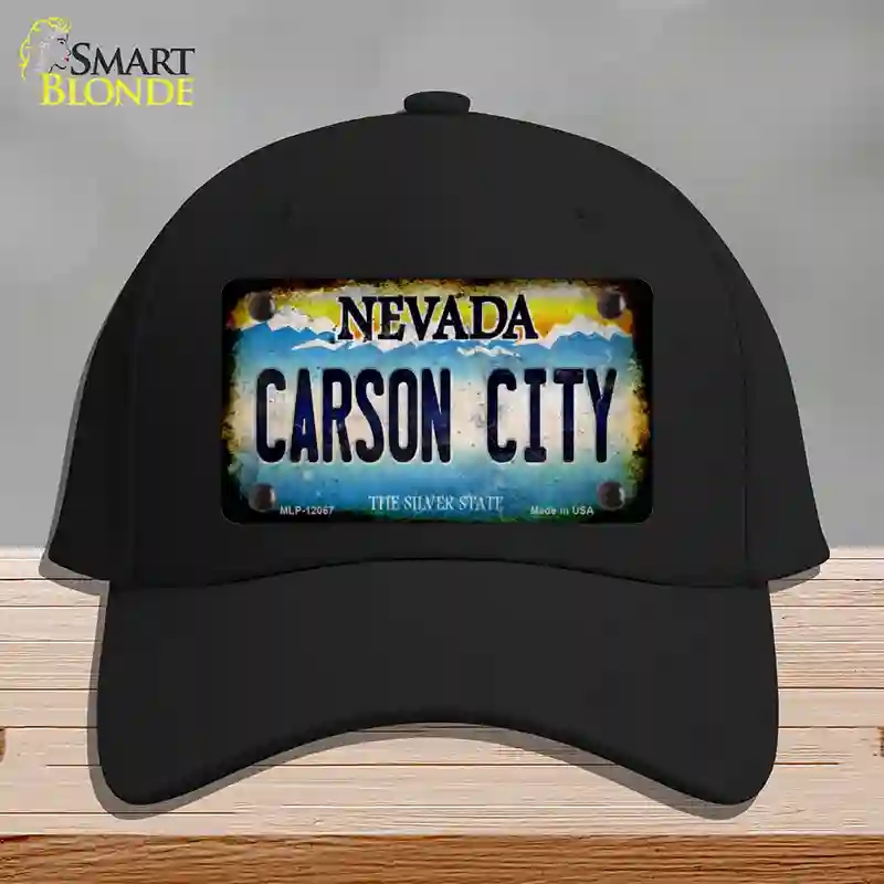 HAT03-MLP-12067 Nevada Carson City Novelty License Plate Hat, Cotton - Black