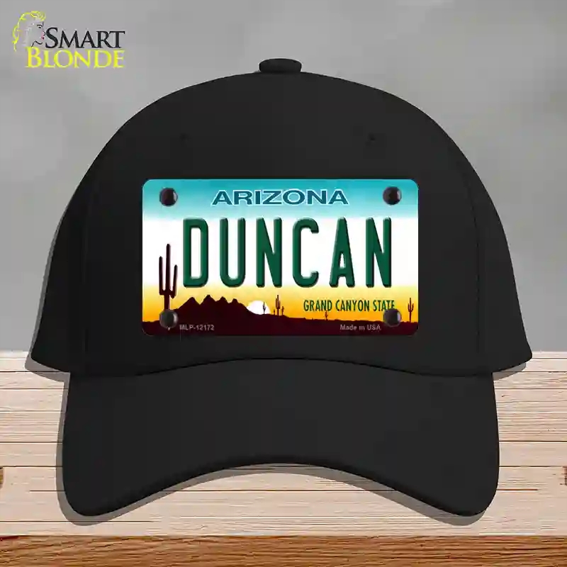 HAT03-MLP-12172 Duncan Arizona Novelty License Plate Hat, Cotton - Black