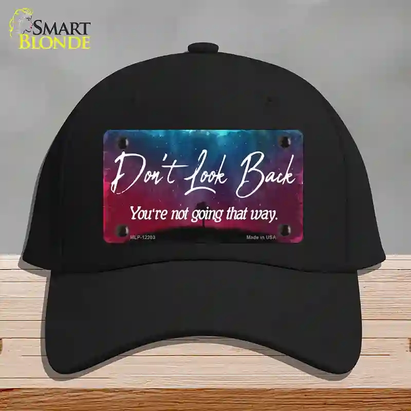 HAT03-MLP-12203 Dont Look Back Novelty License Plate Hat, Cotton - Black