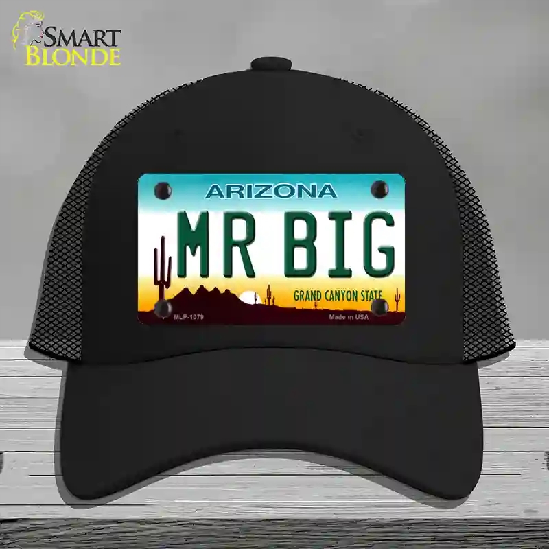 HAT01-MLP-1079 Mr. Big Arizona Novelty License Plate Hat, Mesh - Black