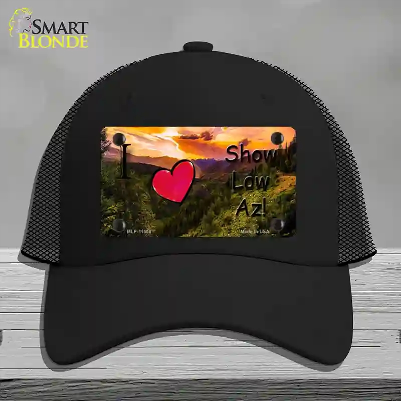 HAT01-MLP-11806 Show Low Valley Arizona Novelty License Plate Hat, Mesh - Black