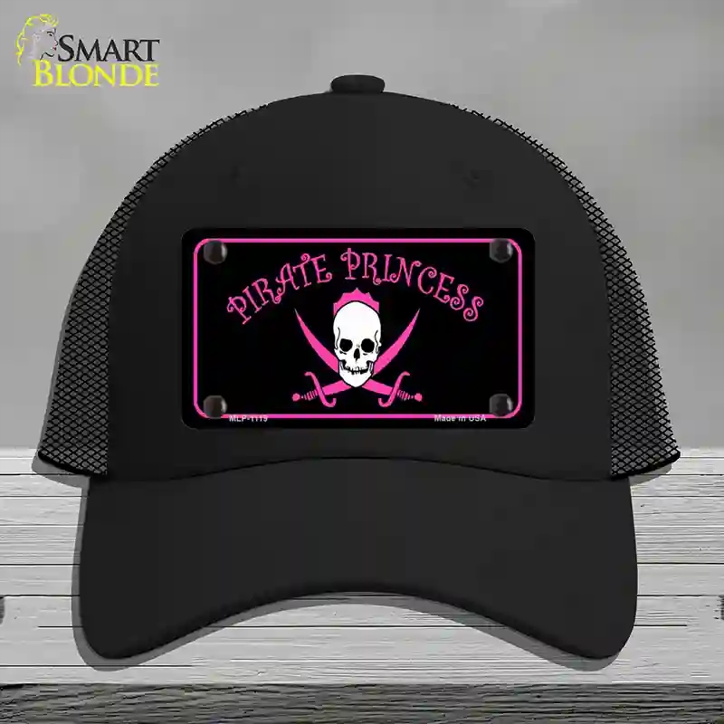 HAT01-MLP-1119 Pirate Princess Novelty License Plate Hat, Mesh - Black