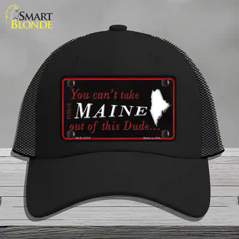 HAT01-MLP-11273 Maine Dude Novelty License Plate Hat, Mesh - Black