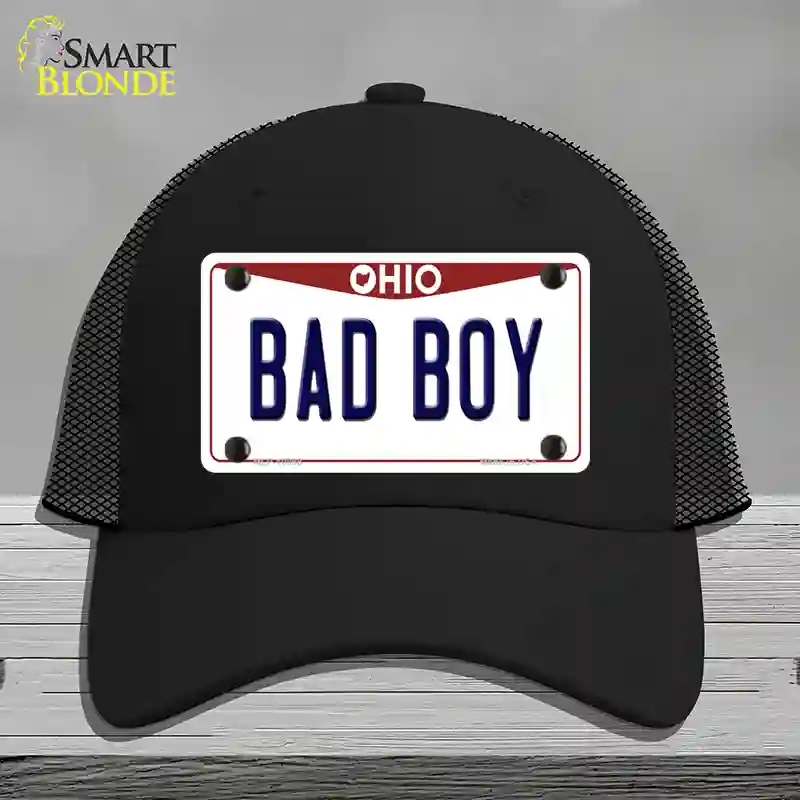 HAT01-MLP-10098 Bad Boy Ohio Novelty License Plate Hat, Mesh - Black