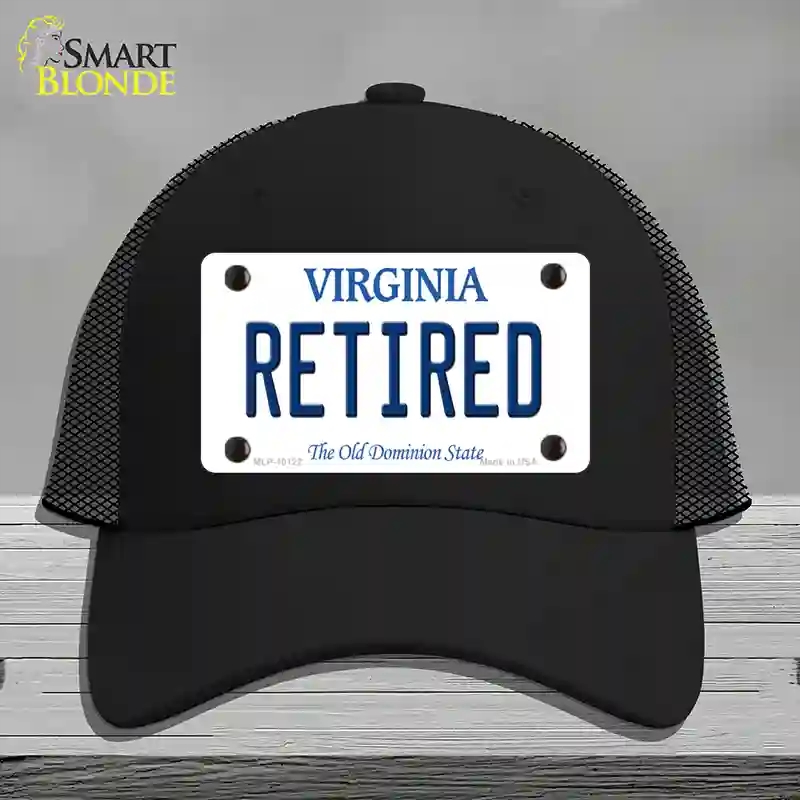 HAT01-MLP-10122 Retired Virginia Novelty License Plate Hat, Mesh - Black