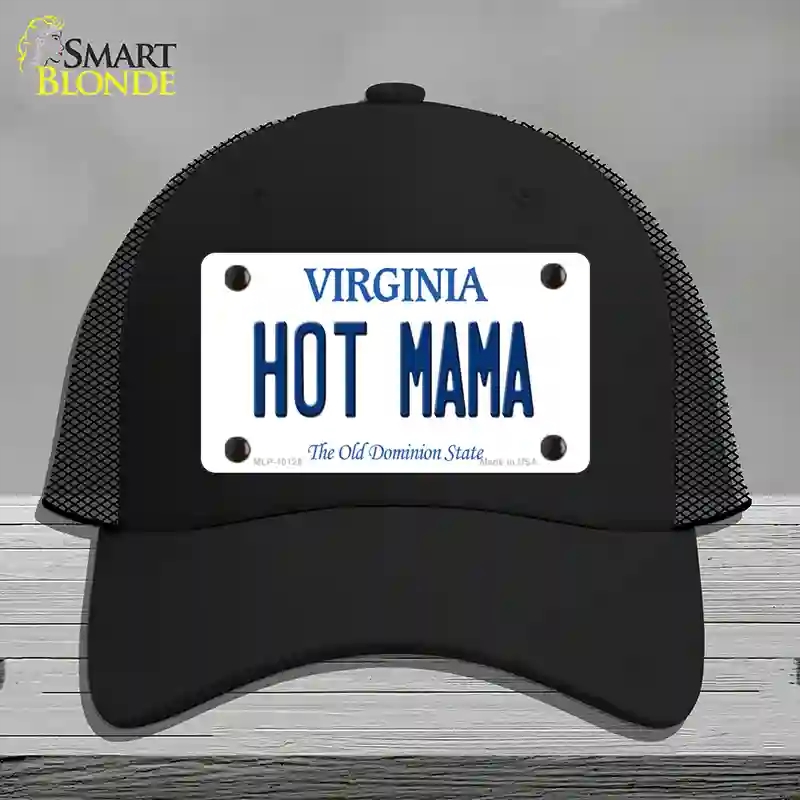 HAT01-MLP-10125 Hot Mama Virginia Novelty License Plate Hat, Mesh - Black