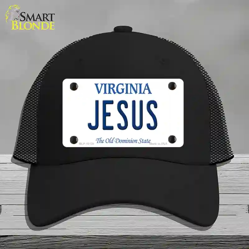 HAT01-MLP-10128 Jesus Virginia Novelty License Plate Hat, Mesh - Black