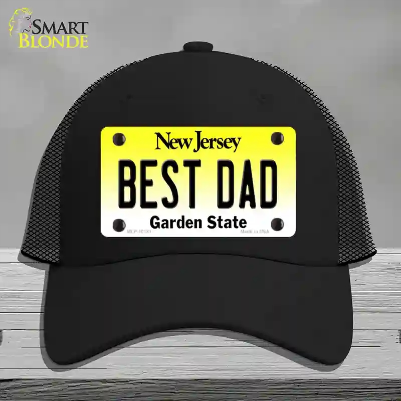 HAT01-MLP-10181 Best Dad   Jersey Novelty License Plate Hat, Mesh - Black