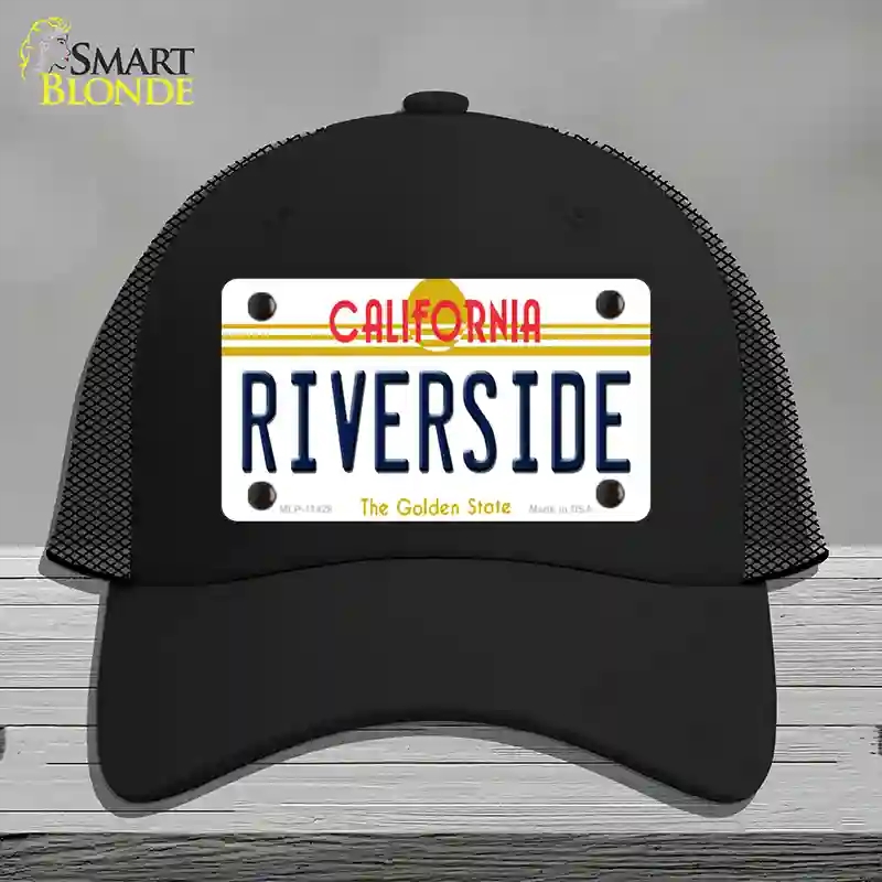 HAT01-MLP-11428 Riverside California Novelty License Plate Hat, Mesh - Black