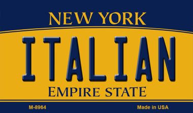 M-8964 3.5 x 2 in. Italian New York State License Plate Magnet