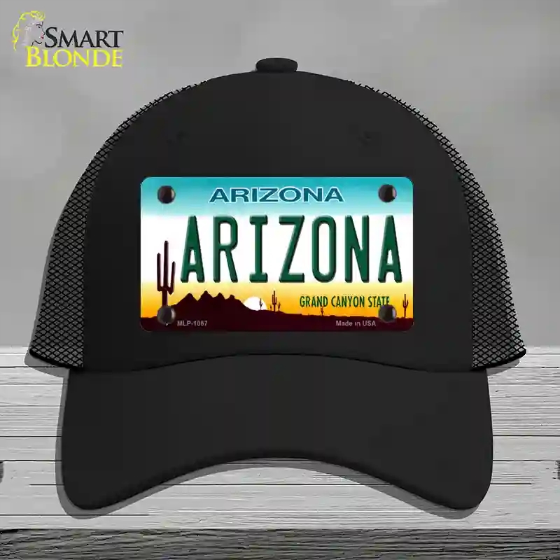 HAT01-MLP-1067 Arizona Novelty License Plate Hat, Mesh - Black