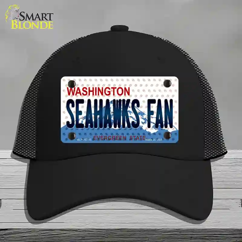 HAT01-MLP-10783 Seahawks Fan Washington Novelty License Plate Hat, Mesh - Black
