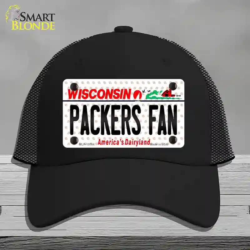 HAT01-MLP-10784 Packers Fan Wisconsin Novelty License Plate Hat, Mesh - Black