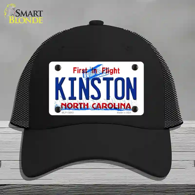 HAT01-MLP-12083 Kinston North Carolina State Novelty License Plate Hat, Mesh - Black