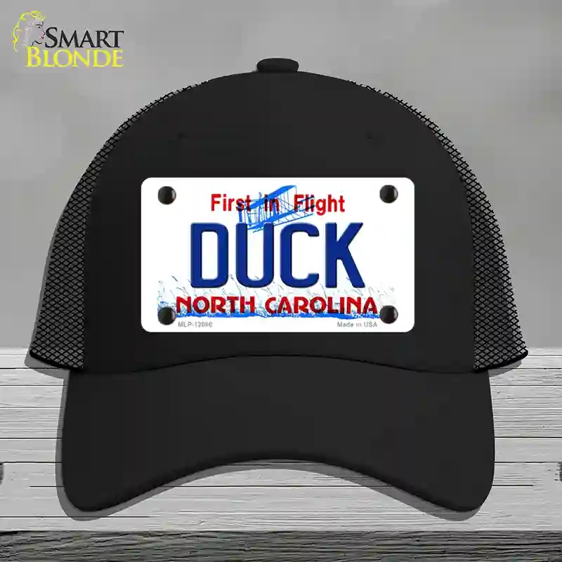 HAT01-MLP-12086 Duck North Carolina State Novelty License Plate Hat, Mesh - Black
