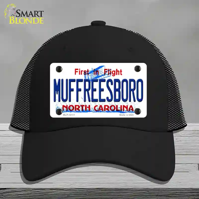 HAT01-MLP-12111 Muffreesboro North Carolina State Novelty License Plate Hat, Mesh - Black