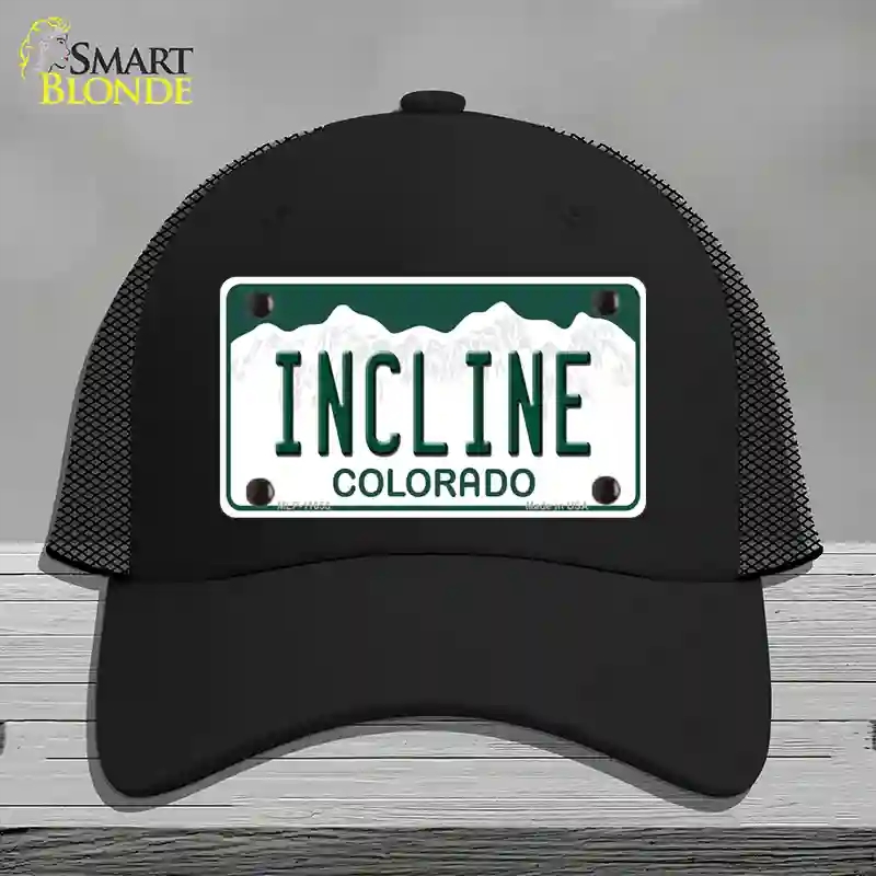 HAT01-MLP-11655 Incline Colorado Novelty License Plate Hat, Mesh - Black