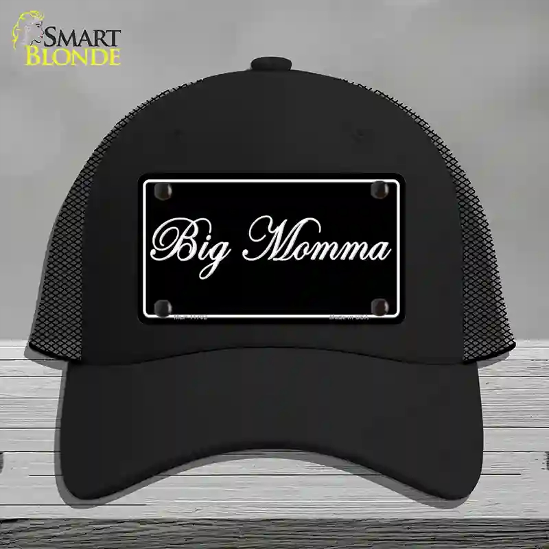 HAT01-MLP-11702 Big Momma Novelty License Plate Hat, Mesh - Black