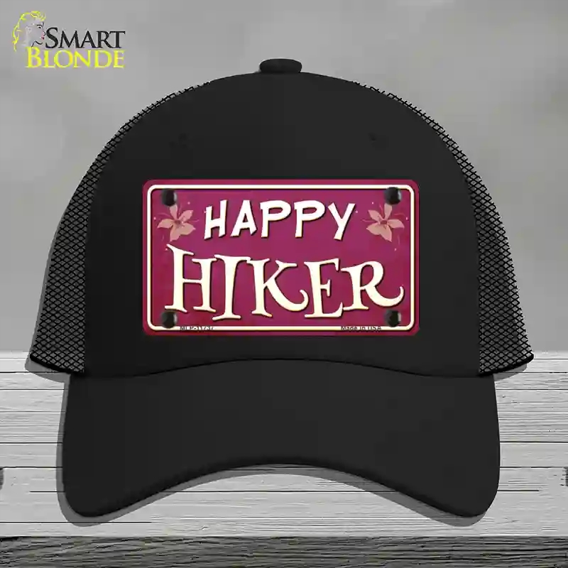 HAT01-MLP-11737 Happy Hiker Novelty License Plate Hat, Mesh - Black