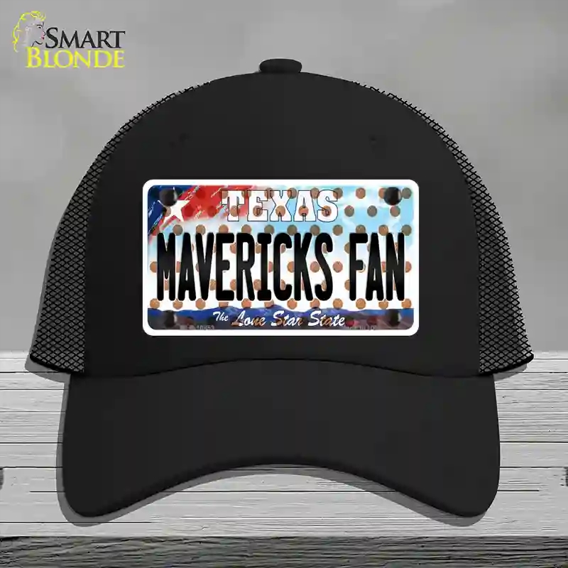 HAT01-MLP-10853 Mavericks Fan Texas Novelty License Plate Hat, Mesh - Black