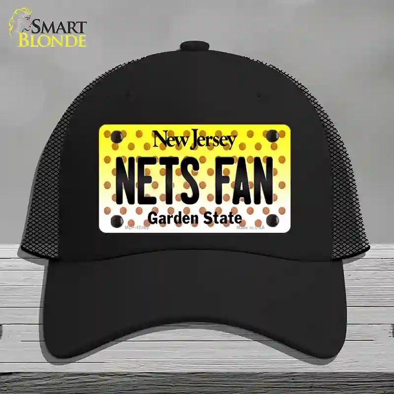 HAT01-MLP-10865 Nets Fan   Jersey Novelty License Plate Hat, Mesh - Black