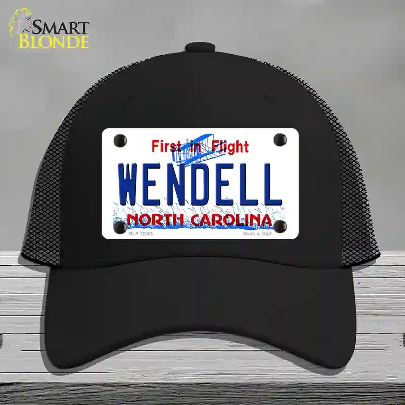 HAT01-MLP-12295 North Carolina Wendell Novelty License Plate Hat, Mesh - Black