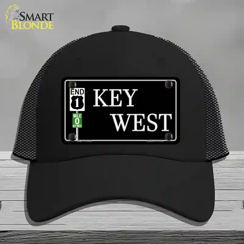 HAT01-MLP-11649 Key West Highway Novelty License Plate Hat Sign, Mesh - Black