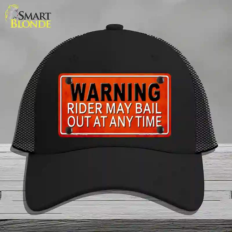 HAT01-MLP-11662 Rider May Bail Novelty License Plate Hat, Mesh - Black