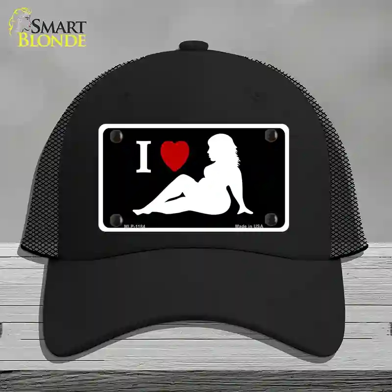 HAT01-MLP-1184 Full Figured Women Novelty License Plate Hat, Mesh - Black