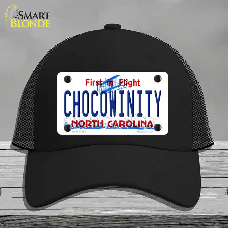 HAT01-MLP-11854 Chocowinity North Carolina Novelty License Plate Hat, Mesh - Black