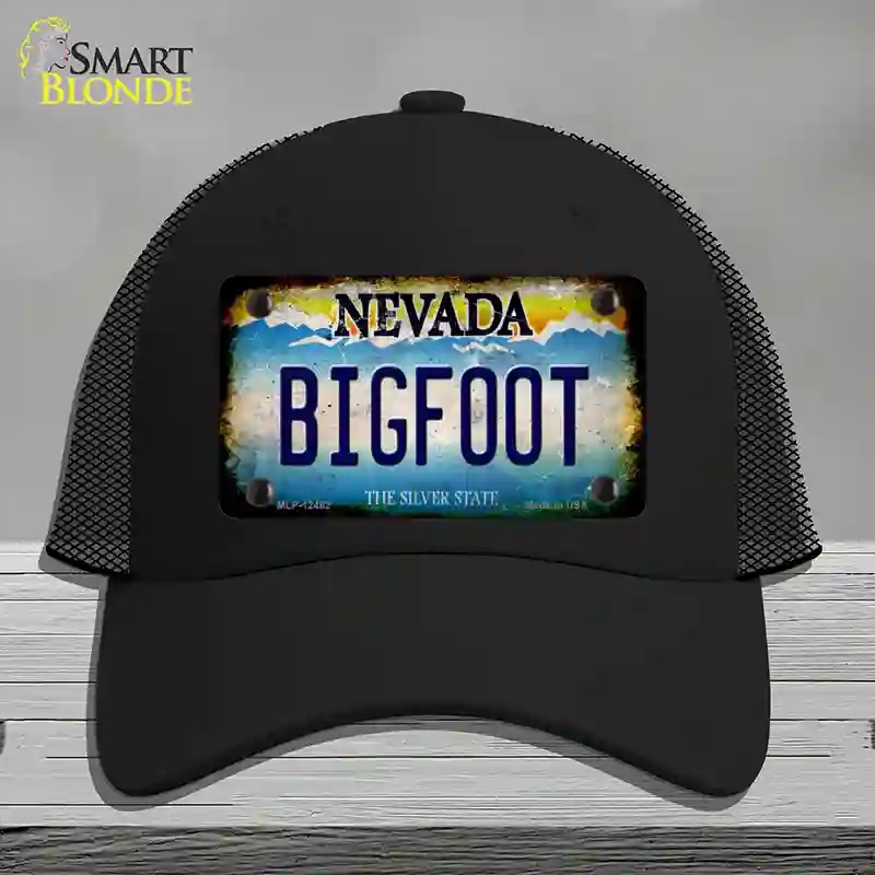HAT01-MLP-12482 Bigfoot Nevada Novelty License Plate Hat, Mesh - Black