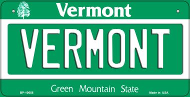 Vermont Novelty Metal Bicycle Plate BP-10658