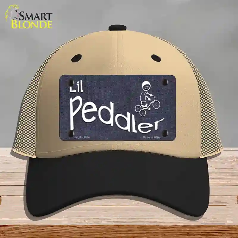 HAT02-MLP-11536 Lil Peddler Novelty License Plate Hat, Mesh - Khaki & Black