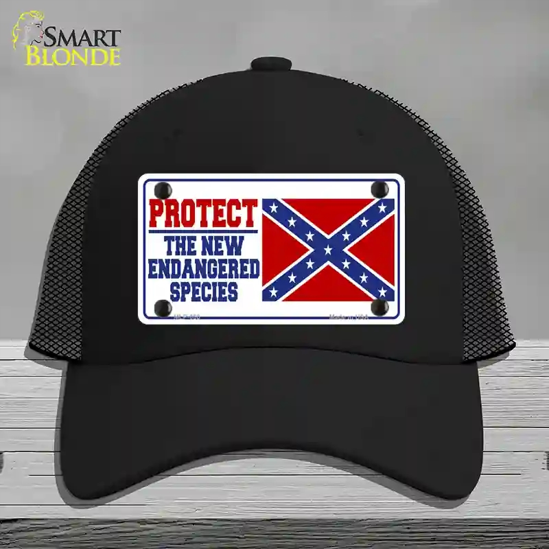 HAT01-MLP-050   Endangered Species Novelty License Plate Hat, Mesh - Black