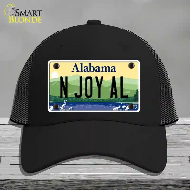 HAT01-MLP-10005 N Joy AL Alabama Novelty License Plate Hat, Mesh - Black