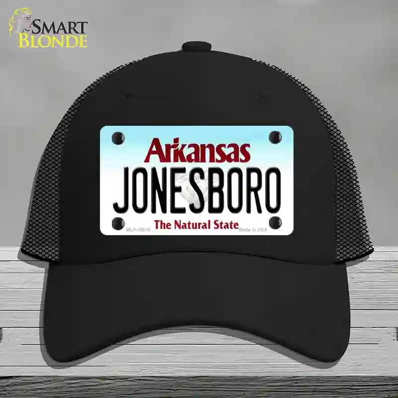 HAT01-MLP-10030 Jonesboro Arkansas Novelty License Plate Hat, Mesh - Black