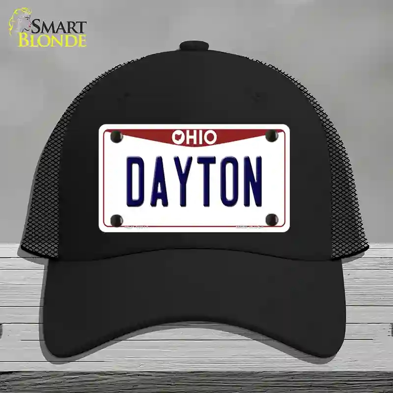HAT01-MLP-10071 Dayton Ohio Novelty License Plate Hat, Mesh - Black
