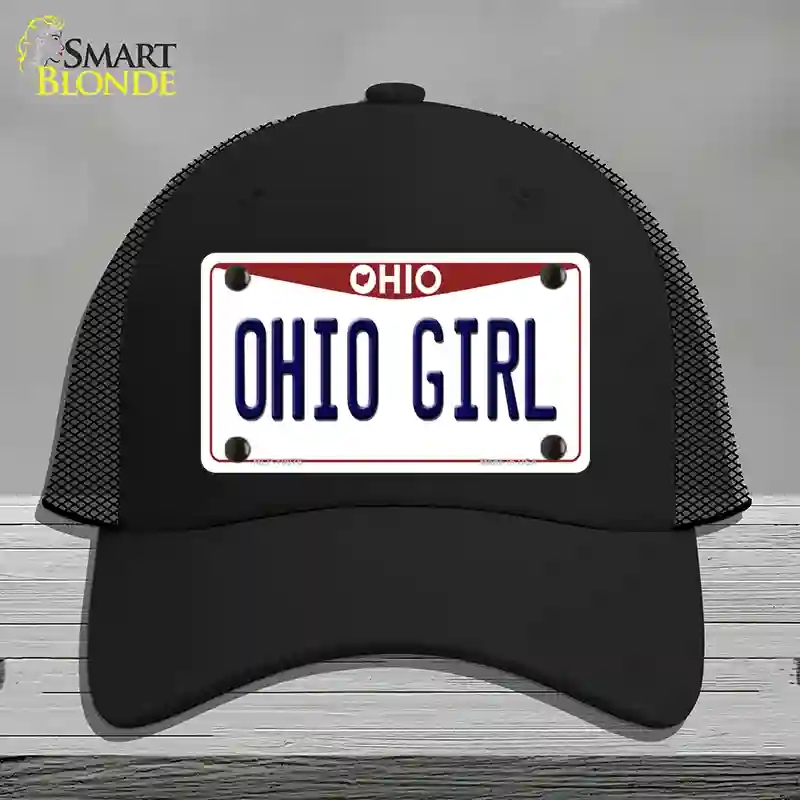 HAT01-MLP-10076 Ohio Girl Novelty License Plate Hat, Mesh - Black