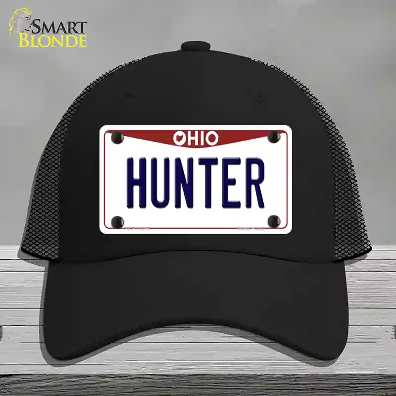 HAT01-MLP-10095 Hunter Ohio Novelty License Plate Hat, Mesh - Black