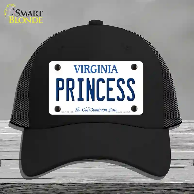 HAT01-MLP-10135 Princess Virginia Novelty License Plate Hat, Mesh - Black