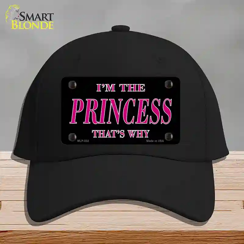 HAT03-MLP-032 Princess Thats Why Novelty License Plate Hat, Cotton - Black