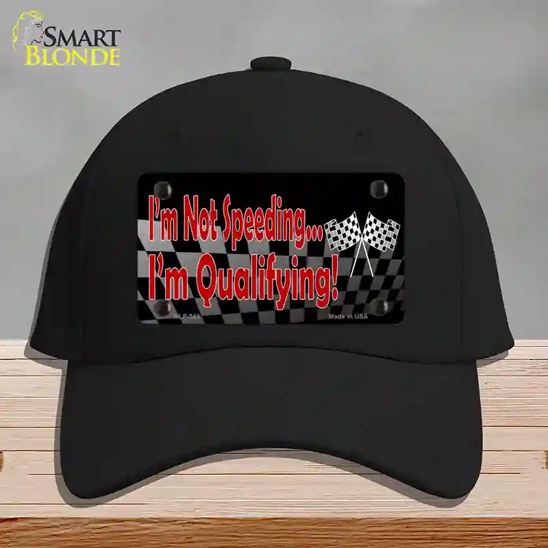 HAT03-MLP-048 Im Qualifying Novelty License Plate Hat, Cotton - Black