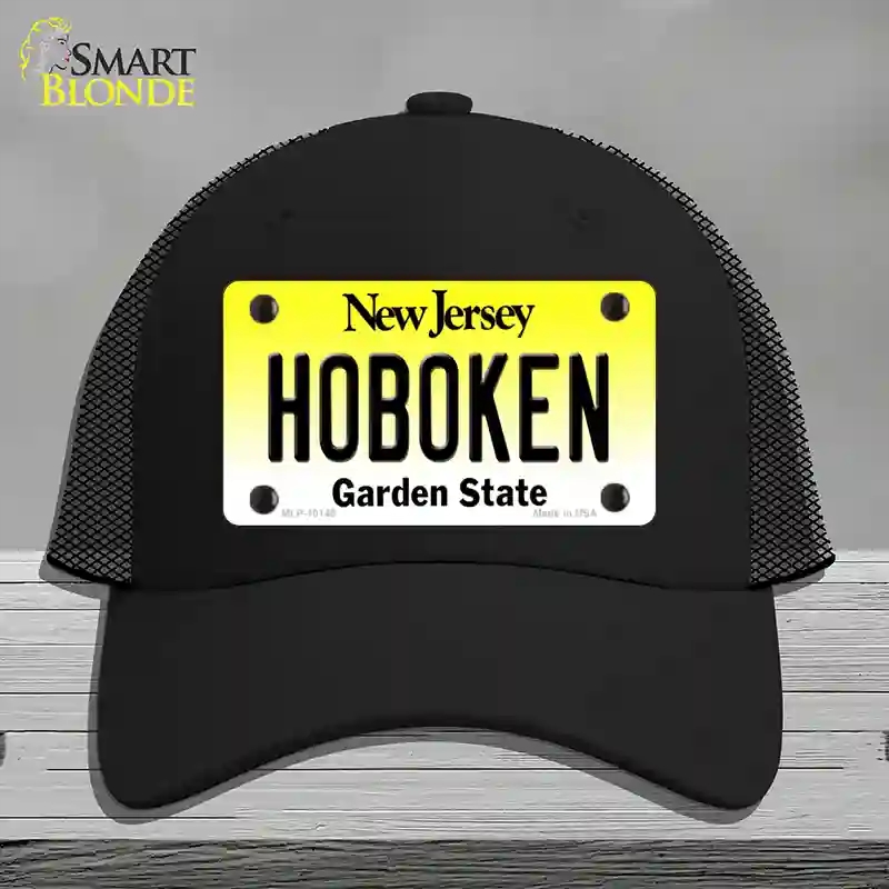 HAT01-MLP-10148 Hoboken   Jersey Novelty License Plate Hat, Mesh - Black