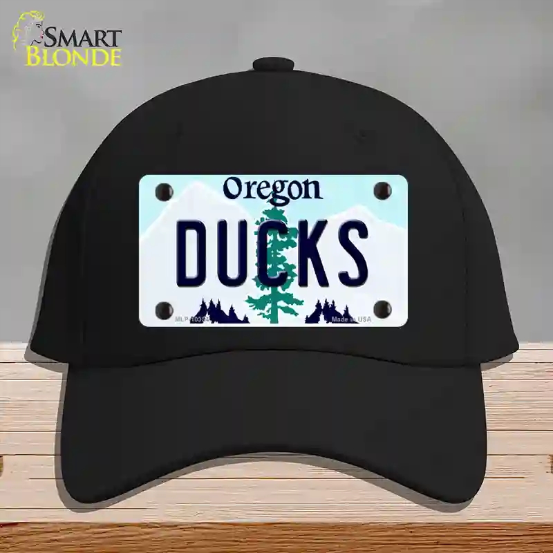 HAT03-MLP-10354 Ducks Oregon Novelty License Plate Hat, Cotton - Black