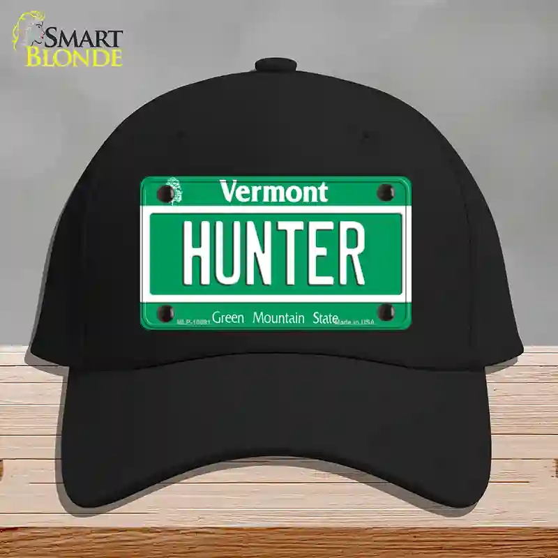 HAT03-MLP-10691 Hunter Vermont Novelty License Plate Hat, Cotton - Black