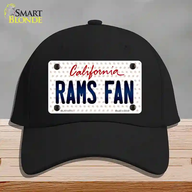 HAT03-MLP-10770 Rams Fan California Novelty License Plate Hat, Cotton - Black